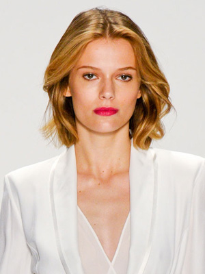 Midlength Bob with center part